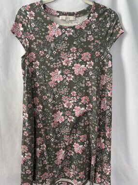LOFT Cap Sleeve Swing Dress